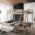 Load image into Gallery viewer, Solid Timber Triple Bunk Bed Single over Double Natural