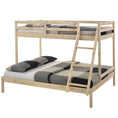 Load image into Gallery viewer, Solid Timber Triple Bunk Bed Single over Double Natural