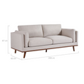 Load image into Gallery viewer, Wesley Grey 3 Seater Sofa