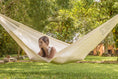 Load image into Gallery viewer, Outdoor undercover Mayan Legacy Nylon Mexican Hammock in Marble colour