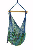 Load image into Gallery viewer, Mayan Legacy Extra Large Outdoor Cotton Mexican Hammock Chair in Caribe Colour