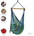 Load image into Gallery viewer, Mayan Legacy Extra Large Outdoor Cotton Mexican Hammock Chair in Caribe Colour