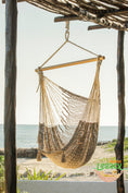 Load image into Gallery viewer, Mayan Legacy Extra Large Outdoor Cotton Mexican Hammock Chair in Dream Sands Colour