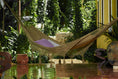 Load image into Gallery viewer, Outdoor undercover cotton Mayan Legacy hammock with hand crocheted tassels King Size Cedar
