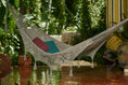Load image into Gallery viewer, Outdoor undercover cotton Mayan Legacy hammock with hand crocheted tassels King Size Dream Sands