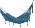 Load image into Gallery viewer, Outdoor undercover cotton Mayan Legacy hammock with hand crocheted tassels Queen Size Bondi