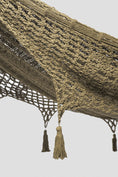 Load image into Gallery viewer, Outdoor undercover cotton Mayan Legacy hammock with hand crocheted tassels Queen Size Cedar