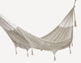Load image into Gallery viewer, Outdoor undercover cotton Mayan Legacy hammock with hand crocheted tassels Queen Size Marble Colour