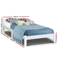 Load image into Gallery viewer, Artiss Bed Frame King Single Size Wooden White LEXI
