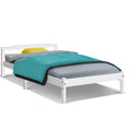 Load image into Gallery viewer, Artiss Bed Frame Single Size Wooden White LEXI