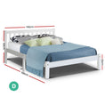 Load image into Gallery viewer, Artiss Bed Frame Double Size Wooden White SOFIE
