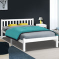 Load image into Gallery viewer, Artiss Bed Frame Double Size Wooden White SOFIE