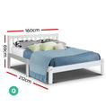 Load image into Gallery viewer, Artiss Bed Frame Queen Size Wooden White SOFIE