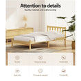 Load image into Gallery viewer, Artiss Bed Frame Single Size Wooden Oak SOFIE