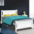 Load image into Gallery viewer, Artiss Bed Frame Double Size Wooden White RIO