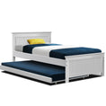 Load image into Gallery viewer, Artiss Bed Frame King Single Size Wooden Trundle Daybed White ELVIS