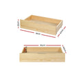 Load image into Gallery viewer, Artiss Set of 2 Bed Frame Storage Drawers Timber Trundle for Wooden Bed Frame Base Oak