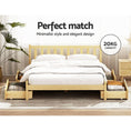 Load image into Gallery viewer, Artiss Set of 2 Bed Frame Storage Drawers Timber Trundle for Wooden Bed Frame Base Oak