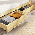 Load image into Gallery viewer, Artiss Set of 2 Bed Frame Storage Drawers Timber Trundle for Wooden Bed Frame Base Oak
