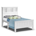 Load image into Gallery viewer, Artiss Bed Frame Single Size Wooden with 3 Shelves Bed Head White