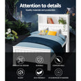 Load image into Gallery viewer, Artiss Bed Frame Single Size Wooden with 3 Shelves Bed Head White