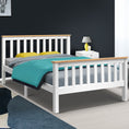 Load image into Gallery viewer, Artiss Bed Frame Double Size Wooden White PONY