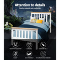 Load image into Gallery viewer, Artiss Bed Frame Single Size Wooden White PONY
