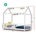 Load image into Gallery viewer, Artiss Bed Frame Wooden Kids House Frame White ROCK
