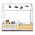 Load image into Gallery viewer, Artiss Bed Frame Wooden Kids House Frame White ROCK