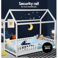 Load image into Gallery viewer, Artiss Bed Frame Wooden Kids House Frame White ROCK