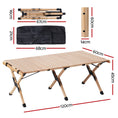 Load image into Gallery viewer, Gardeon Outdoor Furniture Wooden Egg Roll Picnic Table Camping Desk 120CM