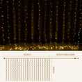 Load image into Gallery viewer, Jingle Jollys Christmas Lights 6Mx3M 600 LED Curtain Light Decorations Warm