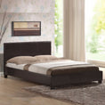 Load image into Gallery viewer, Mondeo PU Leather Double Brown Bed