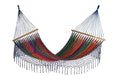 Load image into Gallery viewer, Mayan Legacy Queen Size Outdoor Cotton Mexican Resort Hammock With Fringe in Mexicana Colour