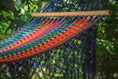 Load image into Gallery viewer, Mayan Legacy Queen Size Outdoor Cotton Mexican Resort Hammock With Fringe in Mexicana Colour