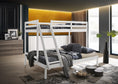 Load image into Gallery viewer, Solid Timber Triple Bunk Bed Single over Double White
