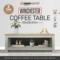 Load image into Gallery viewer, Home Master Winchester Two Tone Coffee Table Stylish Flawless Design 105cm