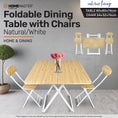 Load image into Gallery viewer, Home Master Foldable Dining Table & Chairs Indoor/Outdoor Sturdy 74 x 80cm