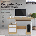 Load image into Gallery viewer, Home Master Computer Desk Workstation Storage Spacious Stylish 110 x 72cm