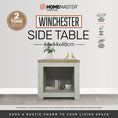 Load image into Gallery viewer, Home Master Winchester Two Tone Side Table Stylish Flawless Design 44 x 48cm