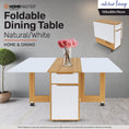 Load image into Gallery viewer, Home Master Folding Dining Table Lockable Wheels Various Fold Modes 135 x 74cm