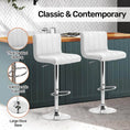 Load image into Gallery viewer, Home Master 2PCE Bar Stool White Swivel Seat Adjusting Height Stylish Modern