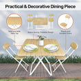 Load image into Gallery viewer, Home Master Foldable Dining Table & Chairs Indoor/Outdoor Sturdy 74 x 80cm