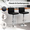 Load image into Gallery viewer, Home Master 2PCE Bar Stool Black Swivel Seat Adjusting Height Stylish Modern