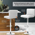 Load image into Gallery viewer, Home Master 2PCE Bar Stool White Swivel Seat Adjusting Height Stylish Modern