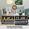 Load image into Gallery viewer, Home Master Vogue Wood Tone Coffee Table Stylish Rustic Flawless Design 110cm