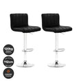 Load image into Gallery viewer, Home Master 2PCE Bar Stool Black Swivel Seat Adjusting Height Stylish Modern