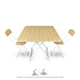 Load image into Gallery viewer, Home Master Foldable Dining Table & Chairs Indoor/Outdoor Sturdy 74 x 80cm