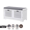 Load image into Gallery viewer, Home Master Storage Seat Shoe Cabinet With Removable Padded Cushion Seating 80cm