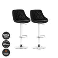 Load image into Gallery viewer, Home Master 2PCE Bar Stool Black Swivel Seat Adjusting Height Stylish Modern